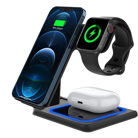 Statie de incarcare wireless 3 in 1
